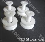 Whirlpool Bauknecht Ignis Wrighton Dishwasher Basket Wheels Upper Rollers 24mm Pack Of 4 ADP7740/3WH, ADP7962/3WH, ADP7966/3WHM, GSF3040S/WS, GSF3130S/WS, GSF3142S/WS, ADG623, ADG647DX, ADG664/1DW, ADG684/1FEK