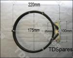 Whirlpool Philips Bauknecht Fan Oven Cooker Element, Long Bracket, Terminals Close Together..