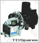 Ariston / Indesit Washing Machine Drain Pump With Filter Housing, Individual Tag Connections A1100UK, A1300UK, AL10UK, W101UK/A, W103UK/A, W113UK/A