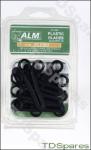 Flymo Lawnmower Plastic Blade LARGE HOLE Pack Of 10, lawnmowers with a slot in the ROUND disc - Durablade models - Minimo E25, E30, PLUS XE and others with this shape blade