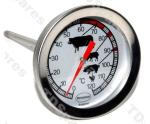 Meat Thermometer With Picture Temperature Zones, High Quality Construction, 100mm Long Probe, Scale 0-120C, Animal Symbols Indicate Recommended Temperatures..