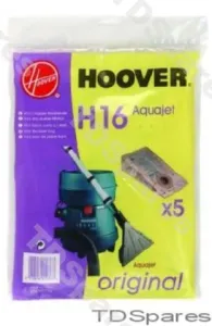 5-Pack Hoover H15/H16 Vacuum Cleaner Dust Bags – Also For Aquamaster S4396, S4398